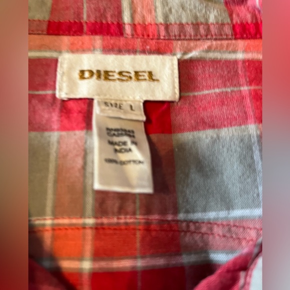 Diesel Casual Shirt - Red - Large - GUC - Picture 3 of 4